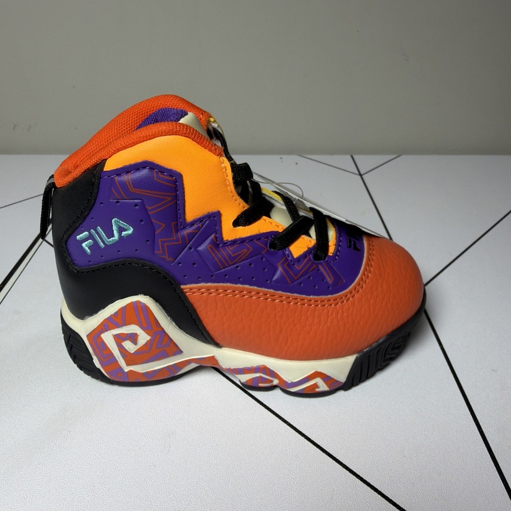 NIB Fila Unisex-Child Mb Sneaker 7BM01760 US 6 Infant Retro Purple High Tops